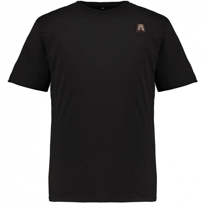 T-Shirt aus Biobaumwolle mit bayer. Motiv-Stickerei schwarz_0200 | 3XL