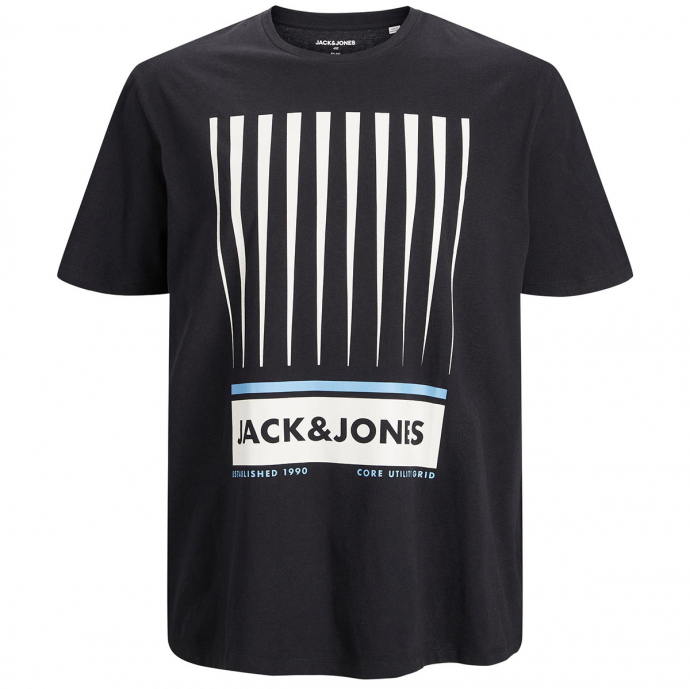 T-Shirt aus Baumwolljersey mit Print schwarz_BLACK | 3XL