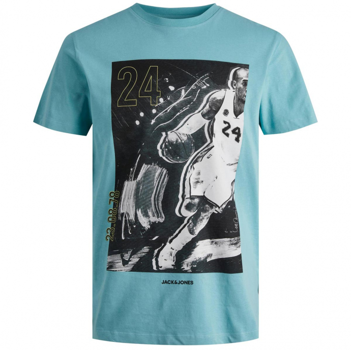 T-Shirt mit Basketball-Print blau_BLUE | 3XL