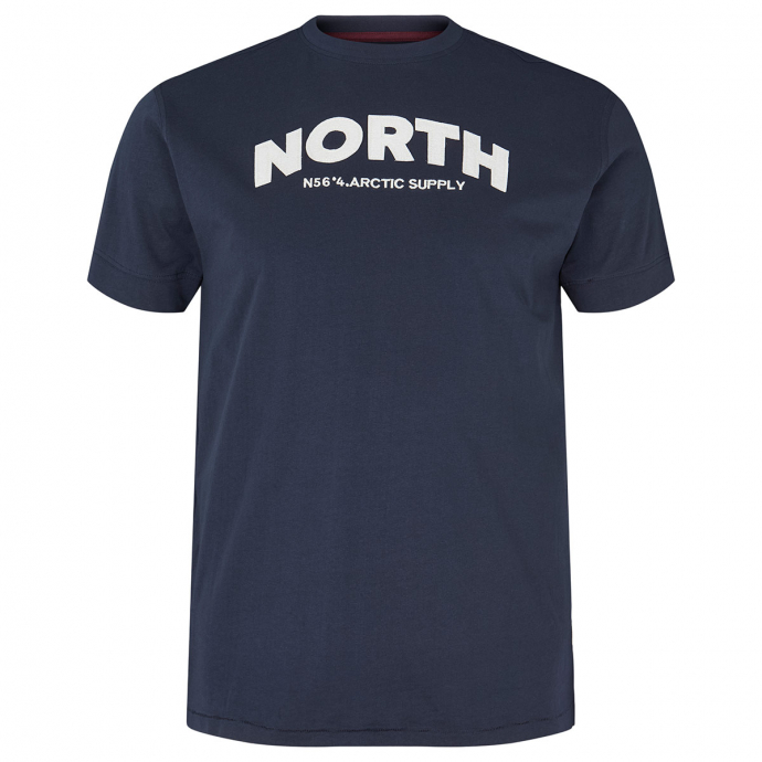 T-Shirt mit 3D-Stickerei "NORTH" dunkelblau_0580 | 3XL