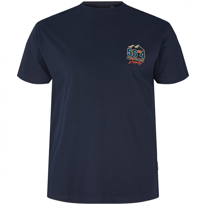 Lässiges T-Shirt mit Rundhalsausschnitt dunkelblau_0580 | 3XL