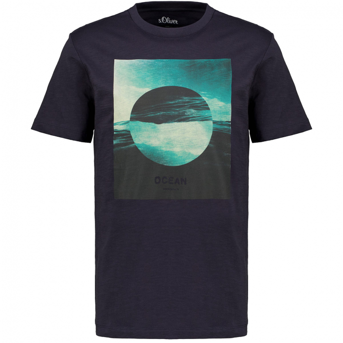 T-Shirt mit Fotoprint "OCEAN" blau_5910 | 4XL