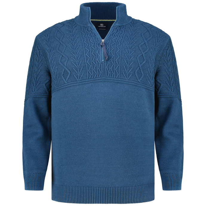 LERROS Strickpullover "LERROS Stricktroyer, tonal gemustert" günstig online kaufen