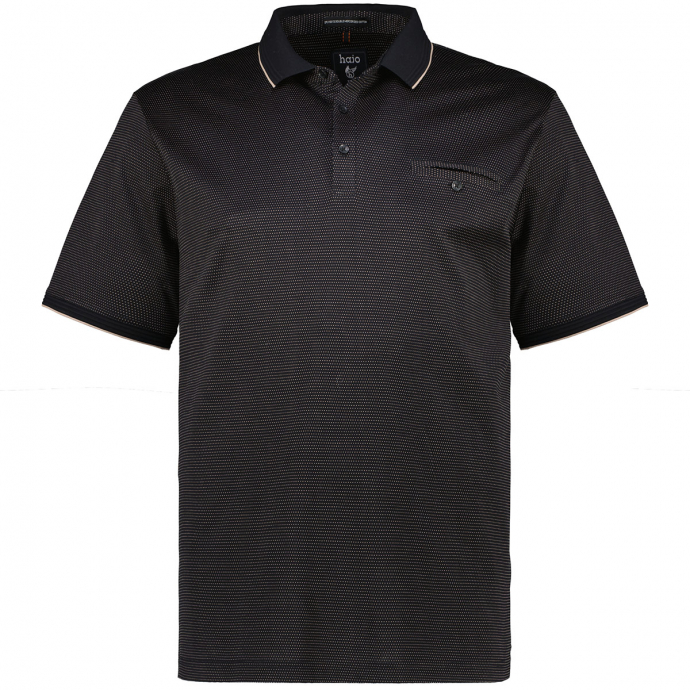 Poloshirt aus doppelt merzerisierter Baumwolle schwarz_100 | 3XL