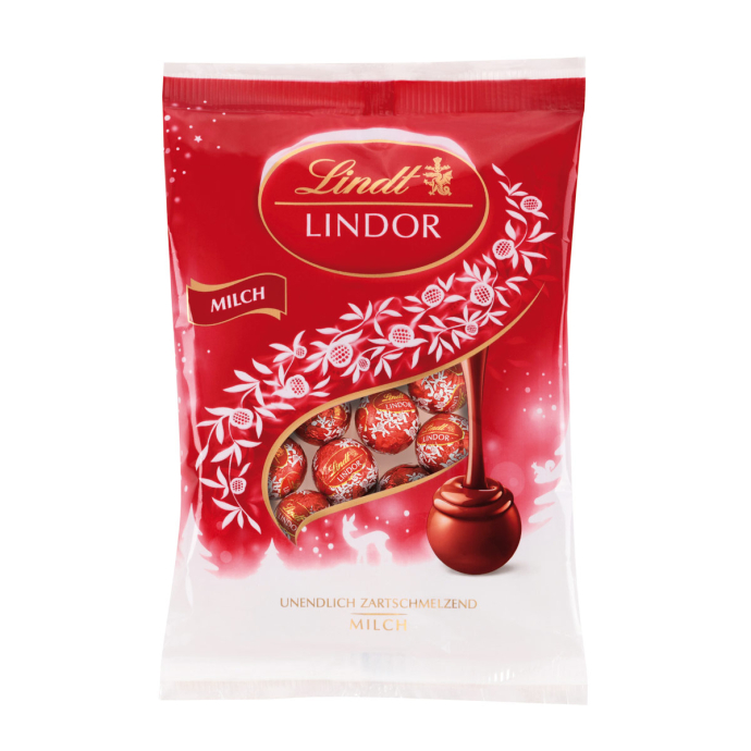 Lindt Lindor Vollmilch MiniKugeln, 100g, rot pfundskerl
