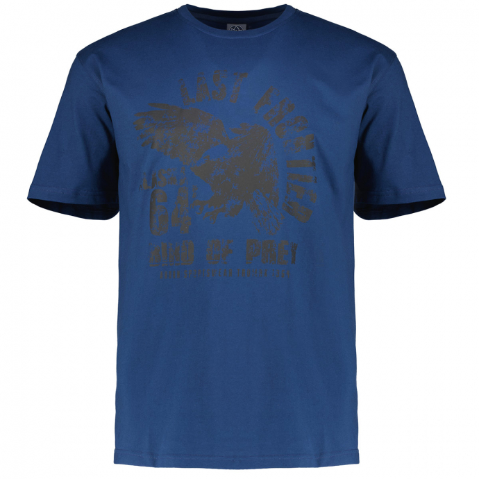 T-Shirt aus Baumwolljersey mit Print blau_160 | 5XL