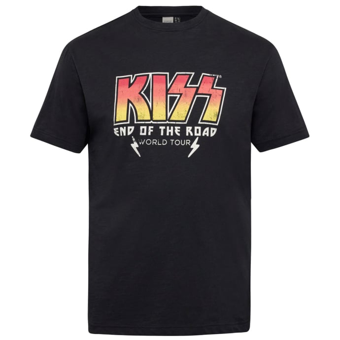 north 56 4 Print-Shirt Kiss T-Shirt von North 56Denim in Übergrößen, schwar günstig online kaufen