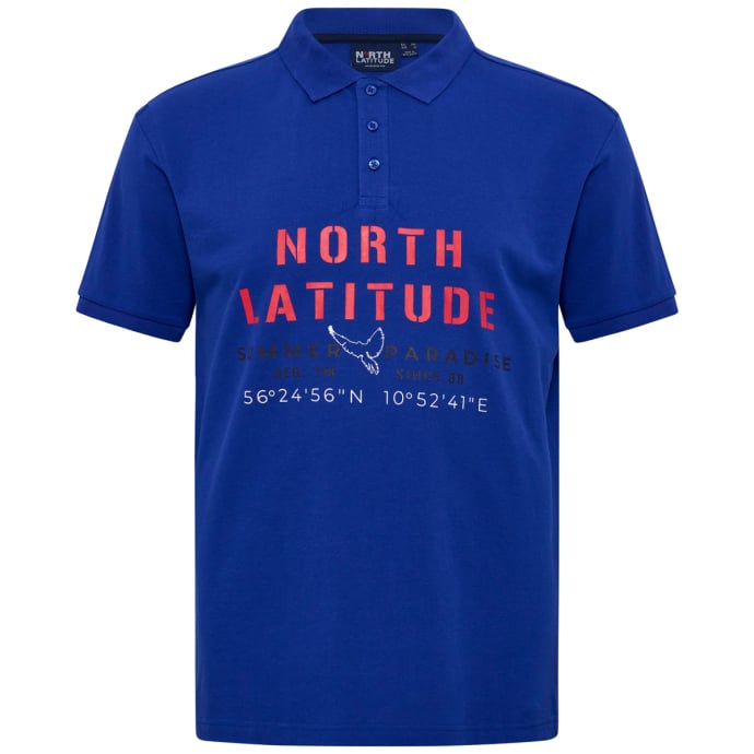 north 56 4 Poloshirt Poloshirt in Herren Übergrößen von North, cobalt-blue günstig online kaufen