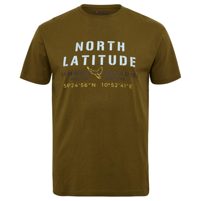 north 56 4 Print-Shirt Printed T-Shirt in Übergrößen von North in Army Gree günstig online kaufen