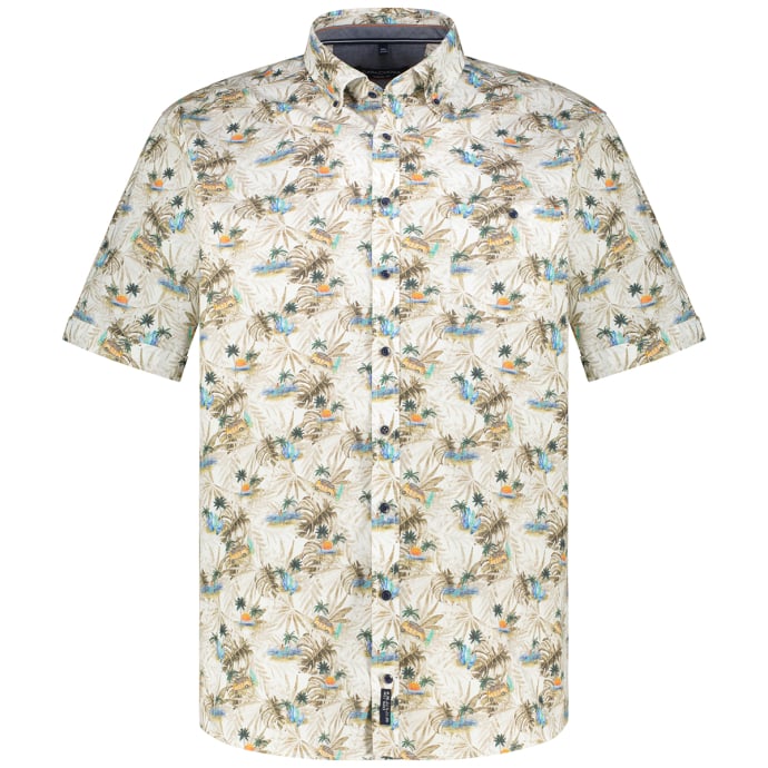 CASA MODA Freizeithemd mit Allover-Muster, Short Style günstig online kaufen