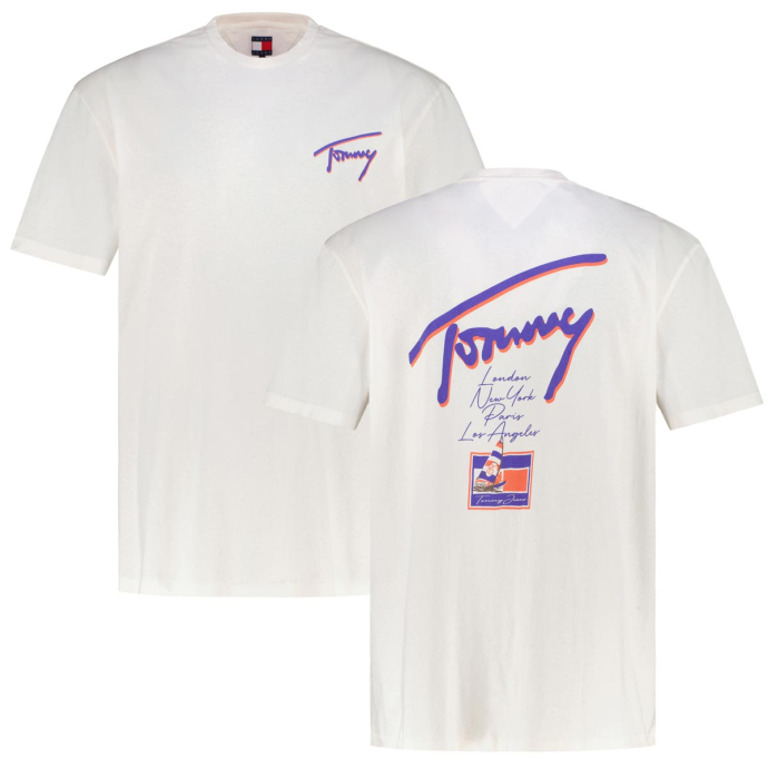 Tommy Jeans T-Shirt mit Print auf Vorder- und Rückseite günstig online kaufen