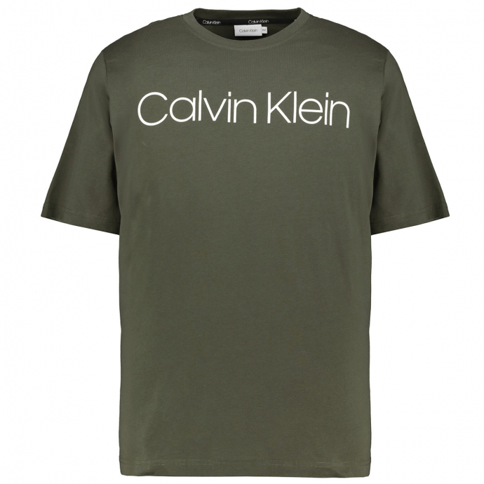 T-Shirt aus Biobaumwolle mit "Calvin Klein"-Schriftzug dunkelgrün_MRZ | 3XL