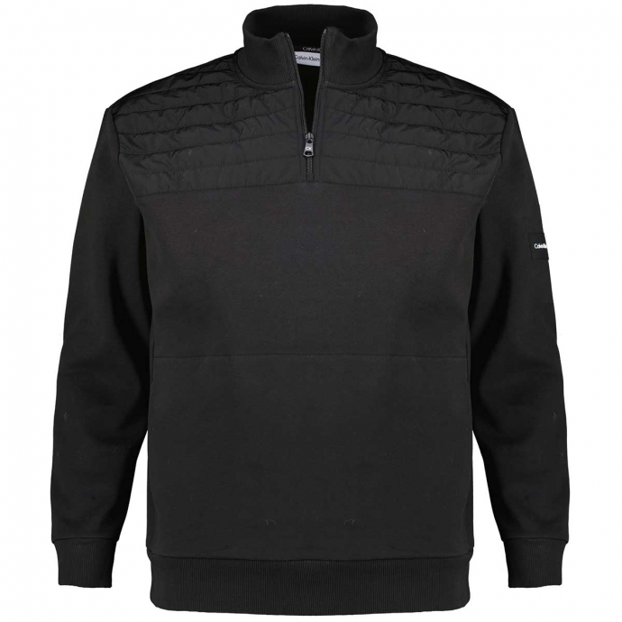 Modernes Sweatshirt mit Stepp-Details schwarz_BEH | 3XL