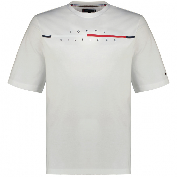 T-Shirt aus Biobaumwolle mit Logo-Print weiß_YBR | 4XL