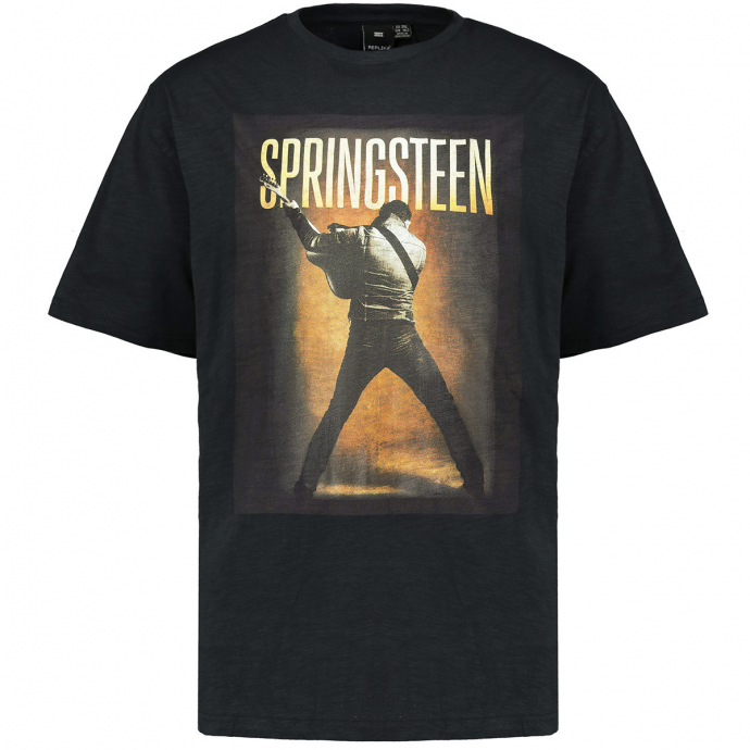T-Shirt mit "Springsteen"-Print schwarz_0099 | 3XL