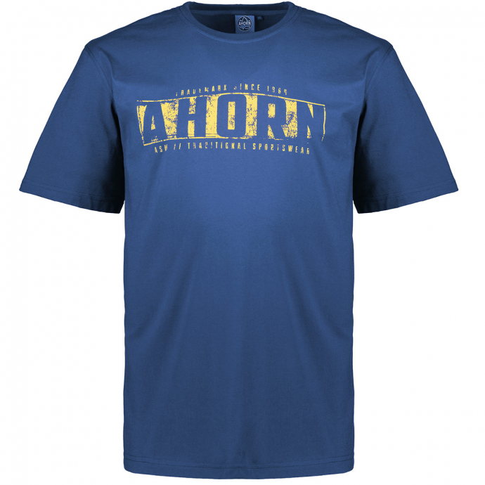 T-Shirt aus Baumwolljersey mit Print blau_160 | 3XL
