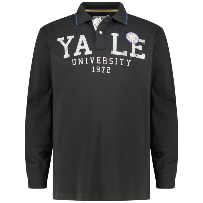 redfield Langarm-Poloshirt Redfield Übergrößen Langarm-Poloshirt Yale grün günstig online kaufen