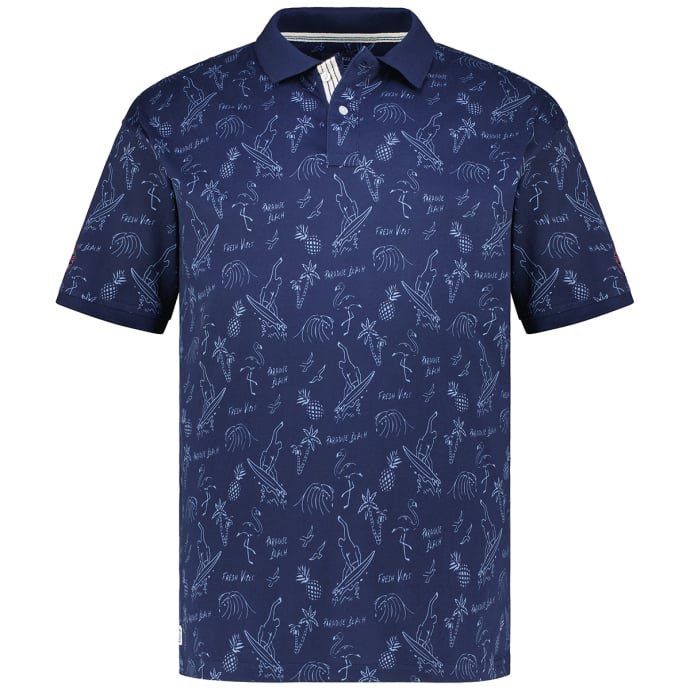 Redfield Poloshirt mit Allover-Muster günstig online kaufen