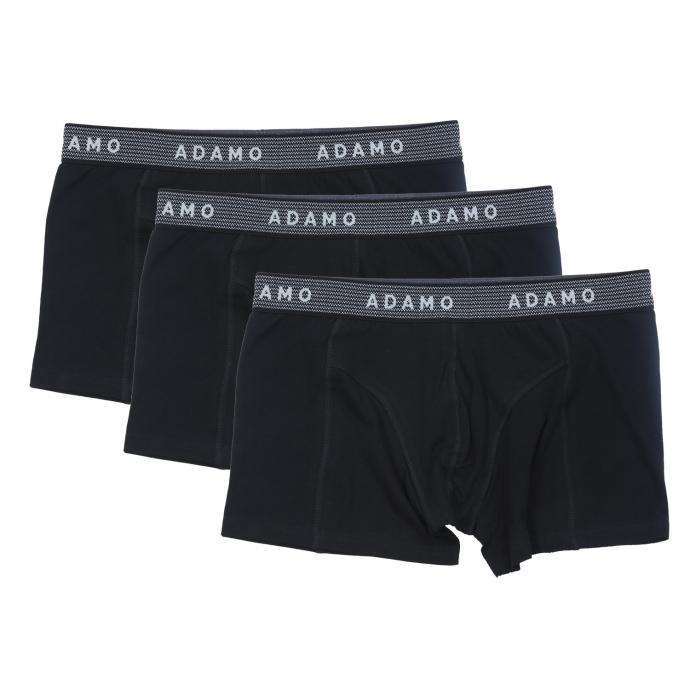 Adamo Fashion: Pant mit angenehmen Dehnbund und Logo-Design, 3-er Pack, 18, Schwarz/schwarz