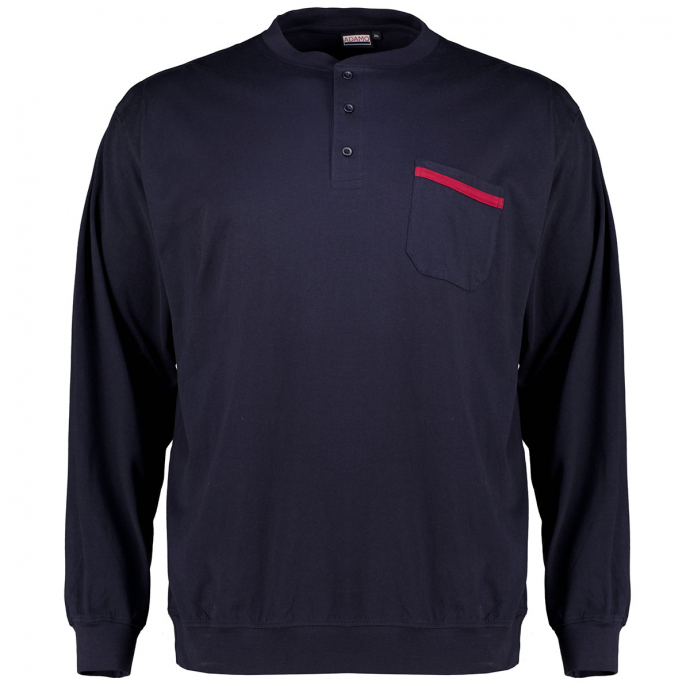 ADAMO Langer Pyjama mit Henleykragen günstig online kaufen