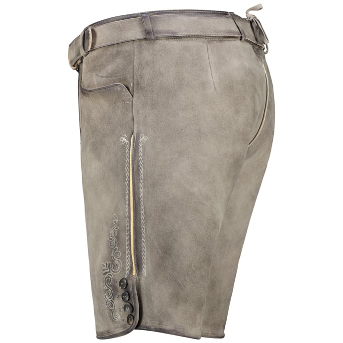 Pfundskerl Lederhose mit Stickereien und Gürtel günstig online kaufen