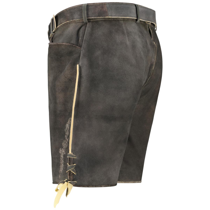 Pfundskerl Kurze Lederhose aus Hirschvelours günstig online kaufen