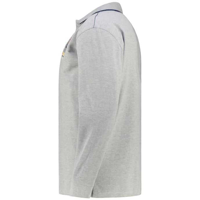 redfield Langarm-Poloshirt Redfield XXL Langarm-Poloshirt schwarz Bruststic günstig online kaufen