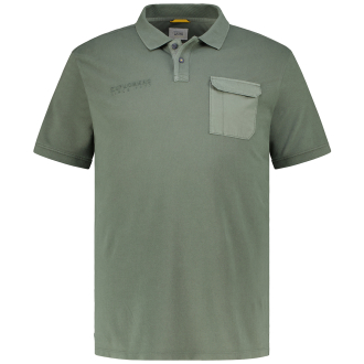 Poloshirt im Garment-Dye-Look grün_91 | 3XL