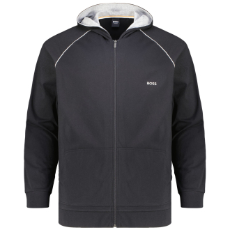 Sweatjacke mit Elasthan schwarz_001 | 4XL