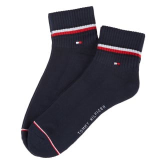 2er-Pack Kurzsocken in sportlichem Design dunkelblau_322 | 43-46