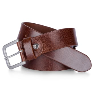 Ledergürtel mit Metallschnalle braun_020 | 115