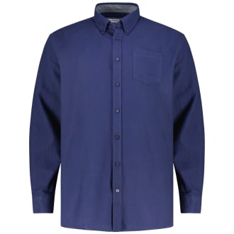 Freizeithemd aus Baumwoll-Flanell dunkelblau_91 | 3XL