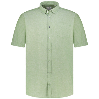 Freizeithemd mit Leinen grün_54 | 3XL