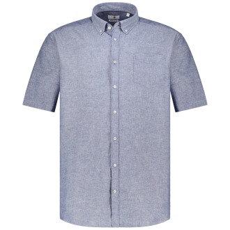 Freizeithemd mit Leinen dunkelblau_91 | 3XL