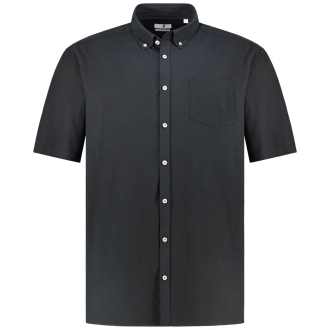 Freizeithemd mit Leinen schwarz_99 | 3XL