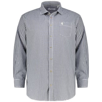 Trachtenhemd aus Baumwolle blau/weiß_1200 | 3XL