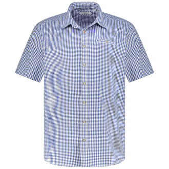 Trachtenhemd aus Baumwolle blau/weiß_1195 | 3XL