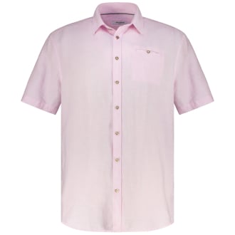 Trachtenhemd aus Leinen hellrot_1198 | 3XL