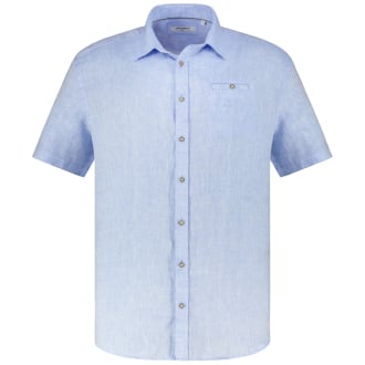 Trachtenhemd aus Leinen hellblau_1199 | 4XL