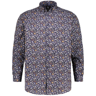 Freizeithemd mit Allover-Print dunkelblau_91 | 3XL