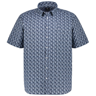 Freizeithemd mit Allover-Print dunkelblau_91 | 3XL