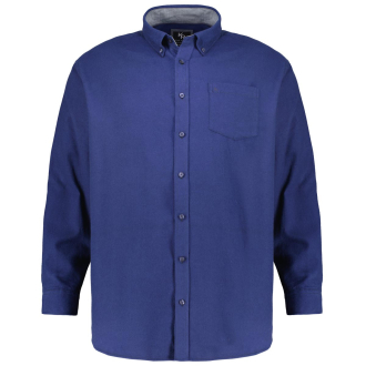 Freizeithemd aus Baumwoll-Flanell dunkelblau_91 | 5XL