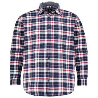 Kariertes Flanellhemd blau/rot_53/4050 | XXL