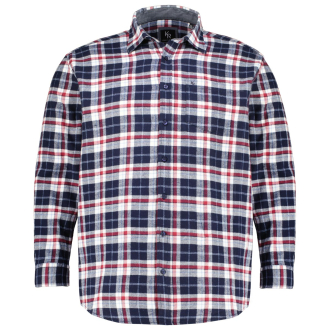 Kariertes Flanellhemd blau/rot_53/4050 | 3XL