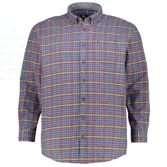 Kariertes Freizeithemd aus Baumwoll-Flanell blau_53/40 | 6XL