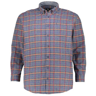 Kariertes Freizeithemd aus Baumwoll-Flanell blau_53/40 | 3XL