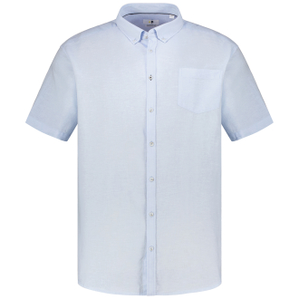 Freizeithemd aus Leinenmischung hellblau_21/42 | 7XL