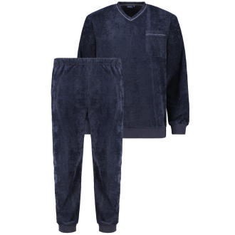 Schlafanzug aus Frottee dunkelblau_360 | 3XL