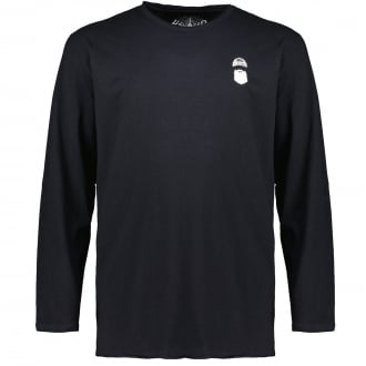 Longsleeve "Hipster Seemann" aus Biobaumwolle schwarz_0200 | 5XL