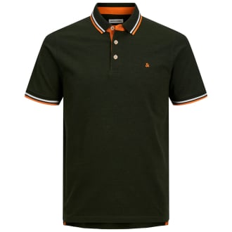 Poloshirt mit Kontrastdetails oliv_KOMBU GREEN | 3XL
